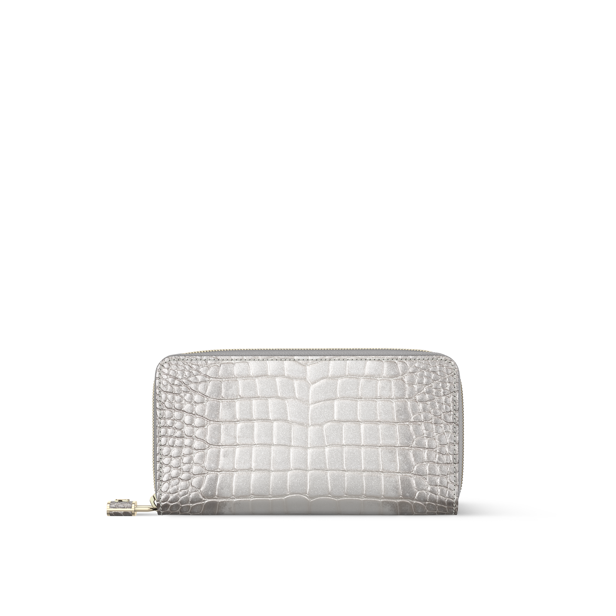 Zippy Wallet Padlock Crocodilien Brillant - Wallets and Small